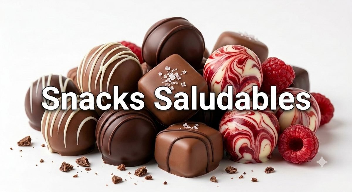 Surtido de bocados recubiertos de chocolate con frambuesas